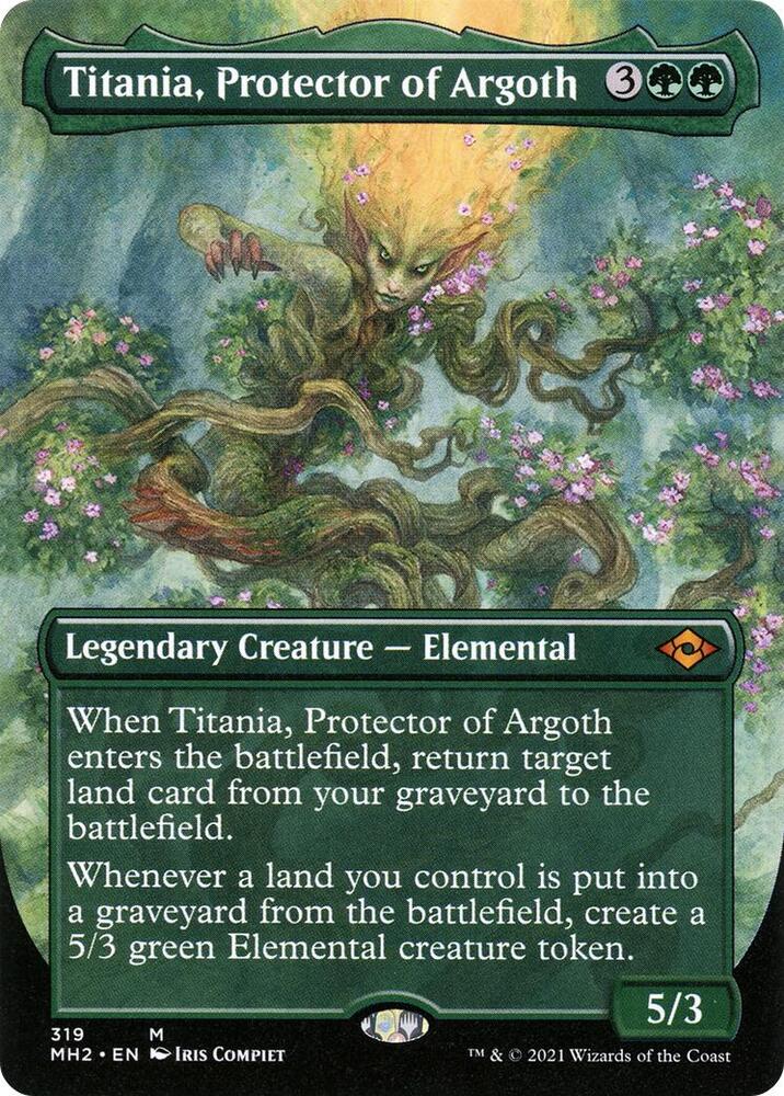 Titania, Protector of Argoth (Borderless) 319 card from Modern Horizons 2