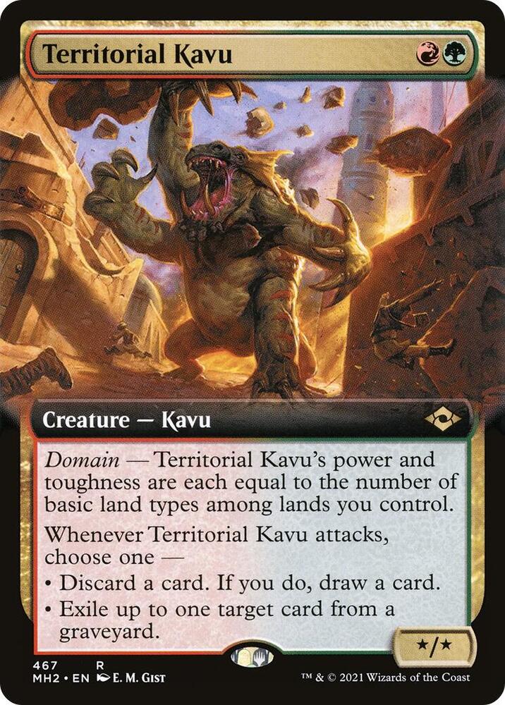 Territorial Kavu (Extended Art) 467 card from Modern Horizons 2