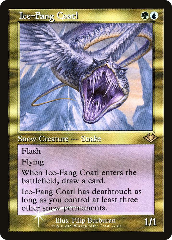 Ice-Fang Coatl (Retro Frame) 27 card from Modern Horizons