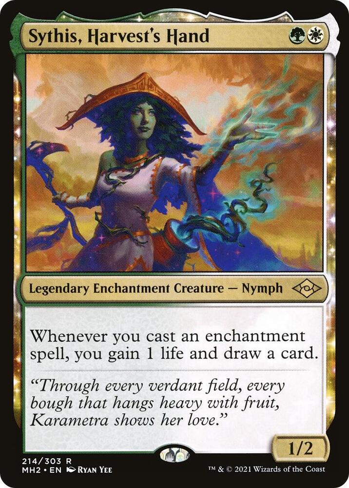 Sythis, Harvest's Hand 214 card from Modern Horizons 2