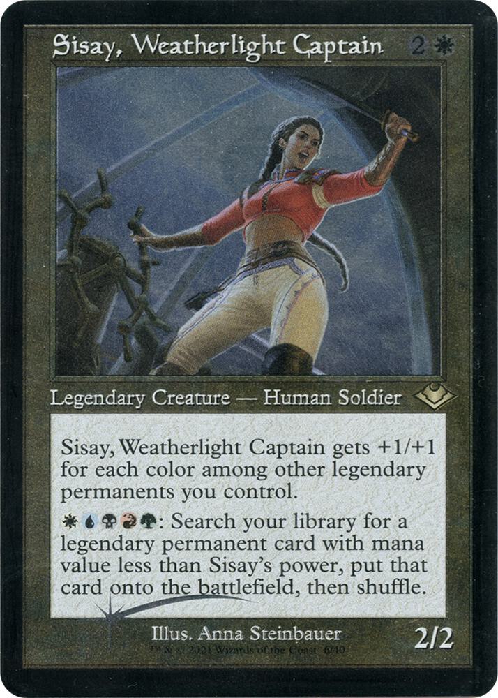 Sisay, Weatherlight Captain (Retro Frame) (Foil Etched) 6 card from Modern Horizons