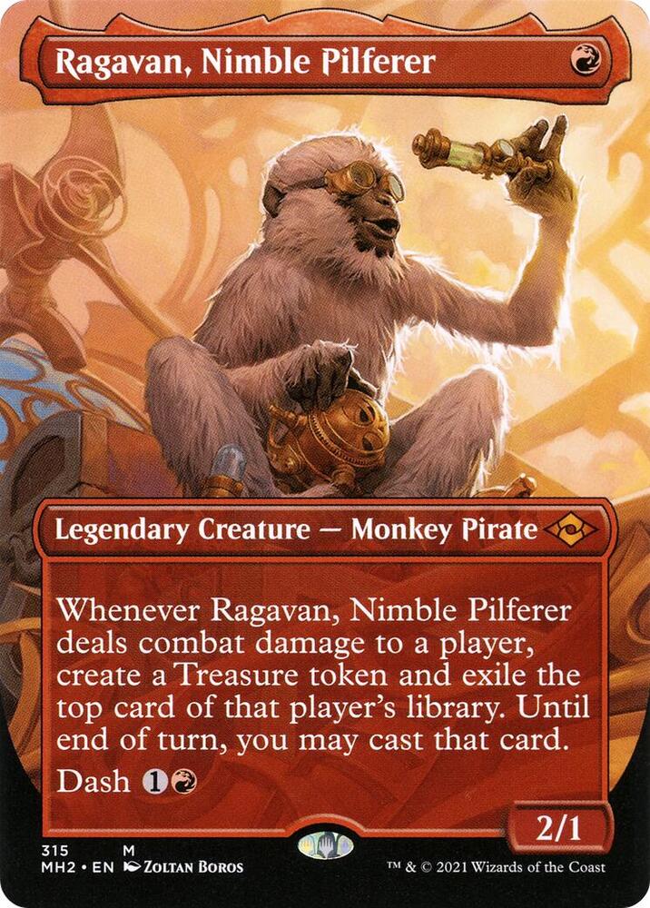 Ragavan, Nimble Pilferer (Borderless) 315 card from Modern Horizons 2