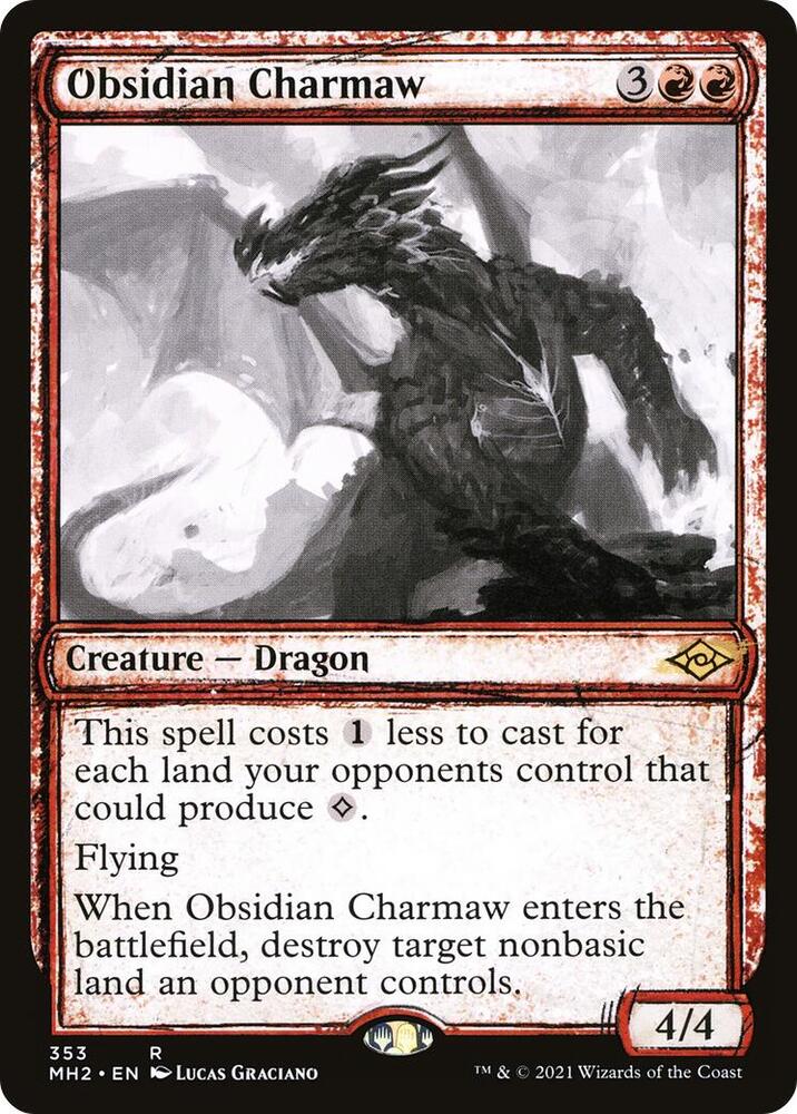 Obsidian Charmaw (Showcase) 353 card from Modern Horizons 2