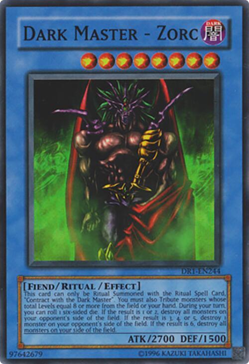 Dark Master - Zorc DR1-EN244 card from Dark Revelation Volume 1