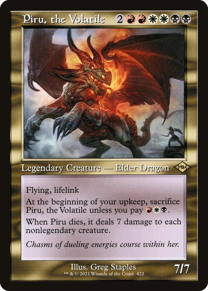 Piru, the Volatile (Retro Frame) 422 card from Modern Horizons 2