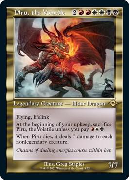 Piru, the Volatile (Retro Frame) (Foil Etched) 422 card from Modern Horizons 2