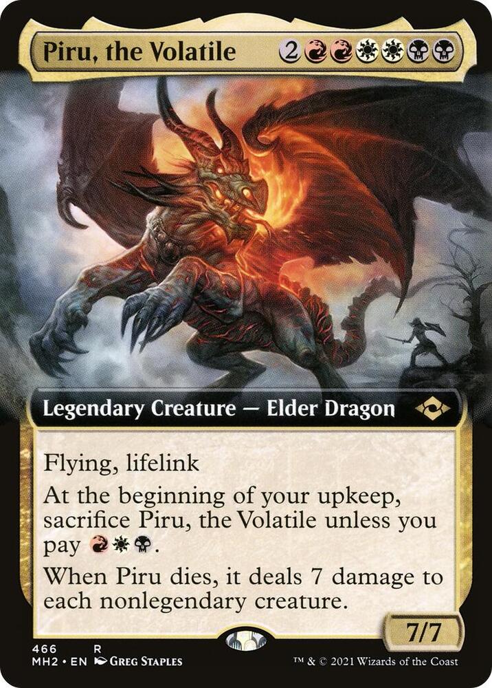 Piru, the Volatile (Extended Art) 466 card from Modern Horizons 2