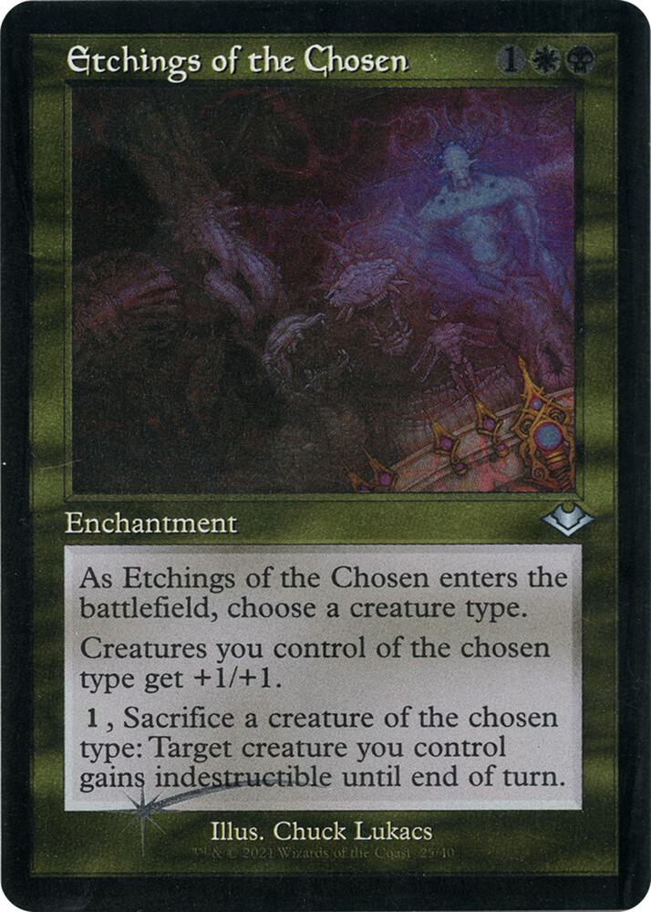 Etchings of the Chosen (Retro Frame) (Foil Etched) 25 card from Modern Horizons