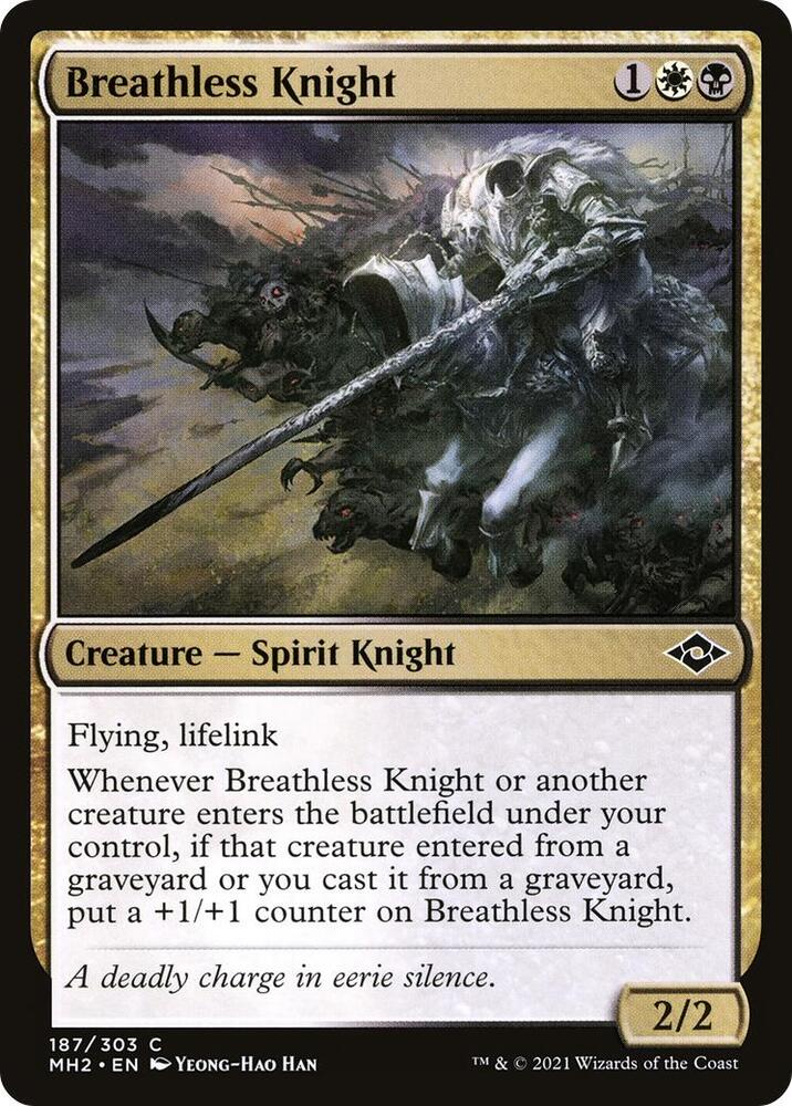 Breathless Knight 187 card from Modern Horizons 2