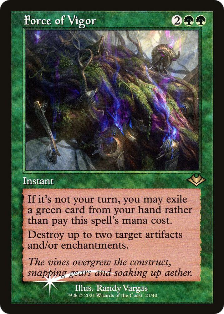 Force of Vigor (Retro Frame) 21 card from Modern Horizons