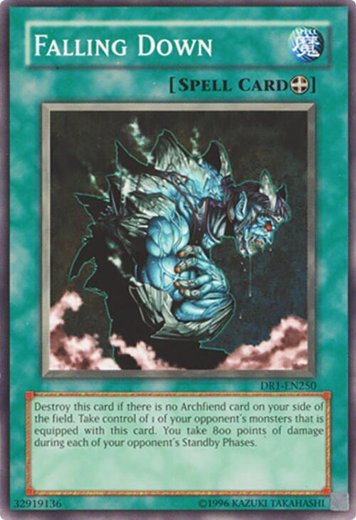 Falling Down DR1-EN250 card from Dark Revelation Volume 1