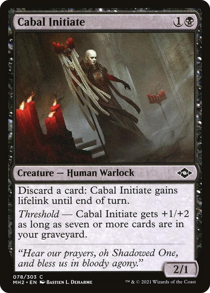 Cabal Initiate 78 card from Modern Horizons 2
