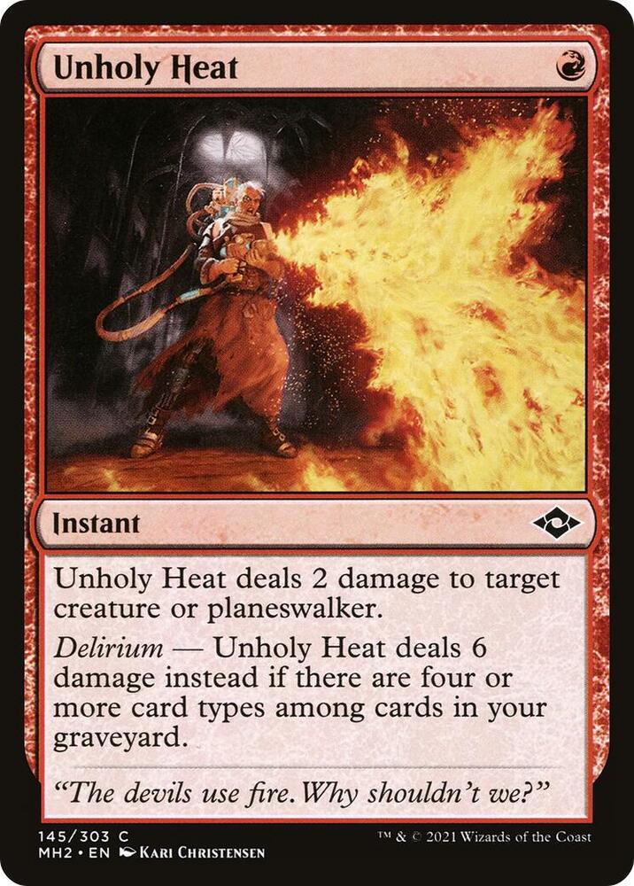 Unholy Heat 145 card from Modern Horizons 2