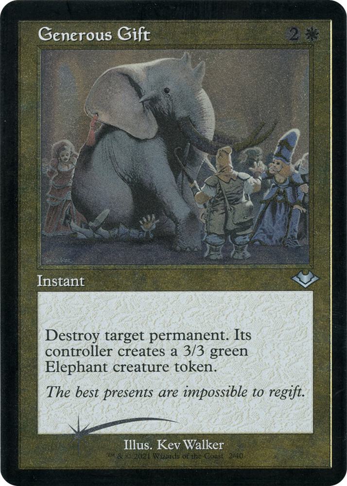 Generous Gift (Retro Frame) (Foil Etched) 2 card from Modern Horizons