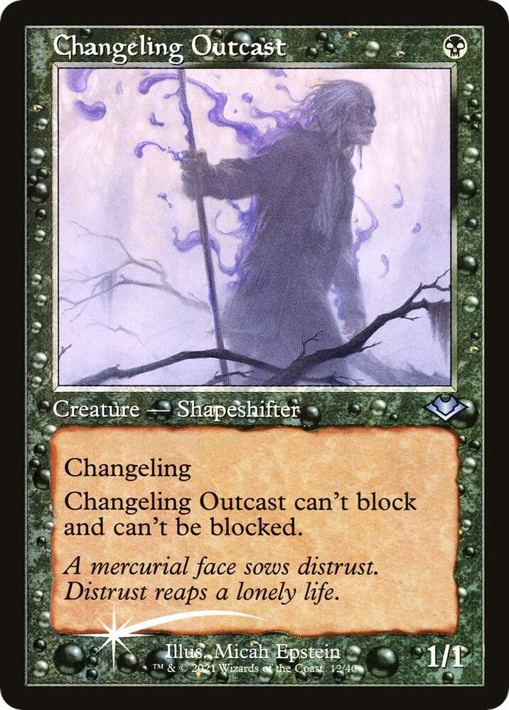 Changeling Outcast (Retro Frame) 12 card from Modern Horizons