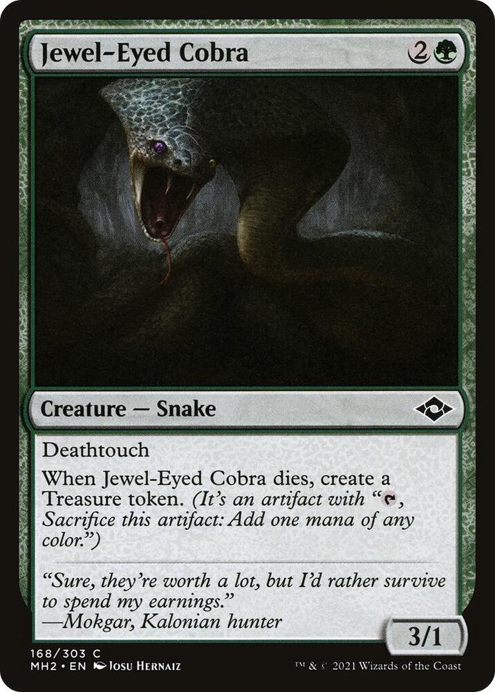 Jewel-Eyed Cobra 168 card from Modern Horizons 2