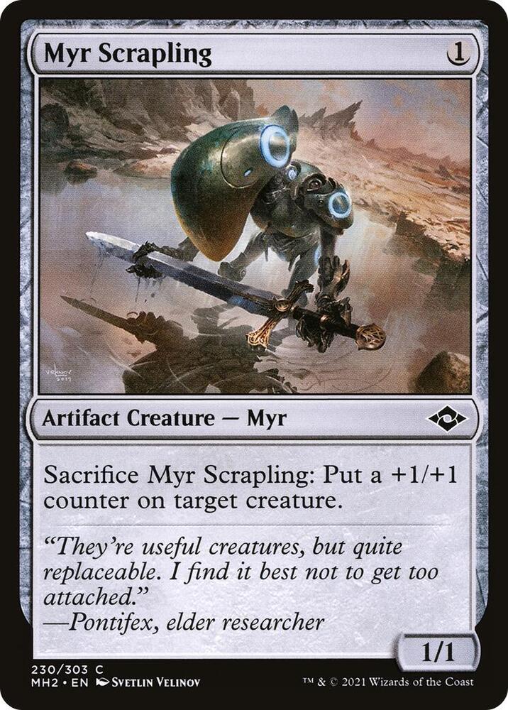 Myr Scrapling 230 card from Modern Horizons 2