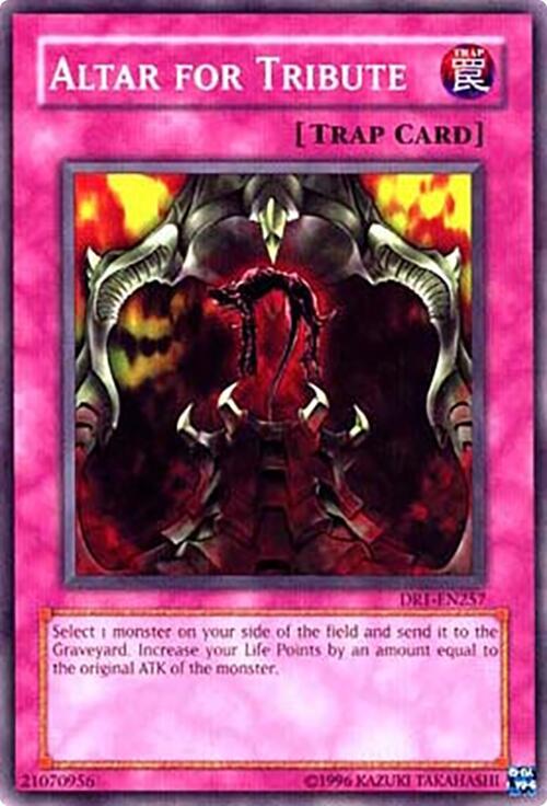 Altar for Tribute DR1-EN257 card from Dark Revelation Volume 1