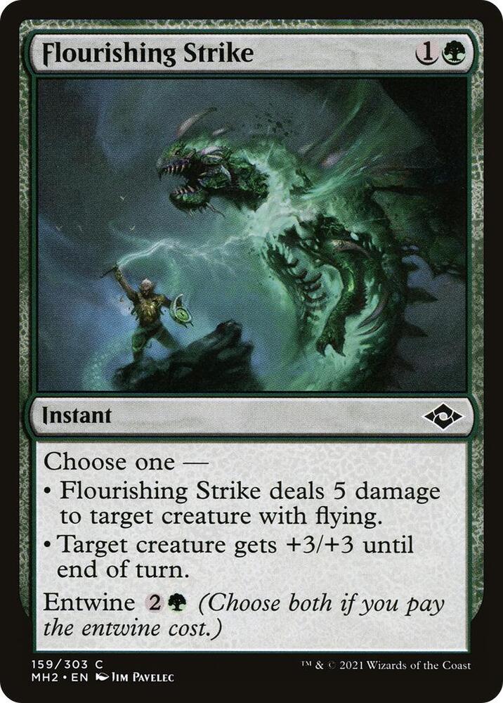 Flourishing Strike 159 card from Modern Horizons 2