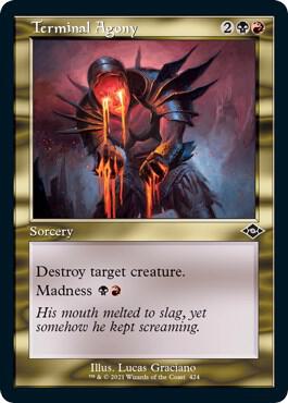 Terminal Agony (Retro Frame) (Foil Etched) 424 card from Modern Horizons 2