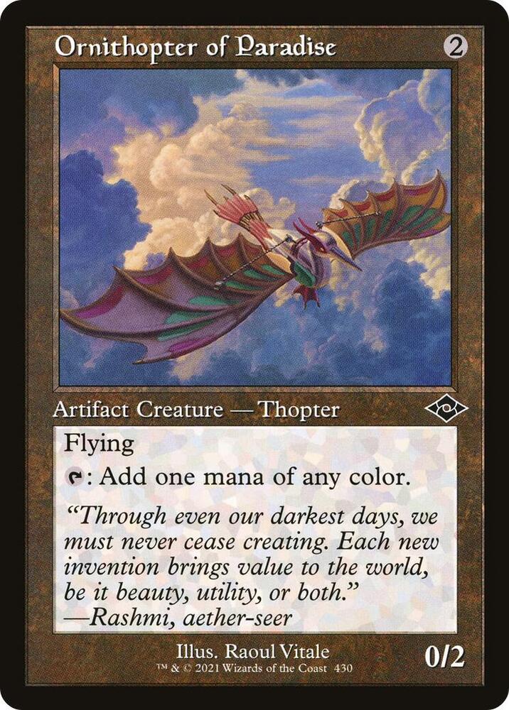 Ornithopter of Paradise (Retro Frame) 430 card from Modern Horizons 2