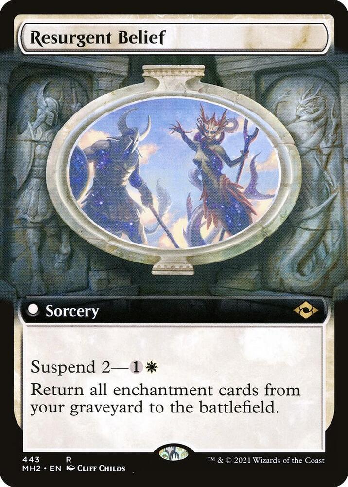Resurgent Belief (Extended Art) 443 card from Modern Horizons 2
