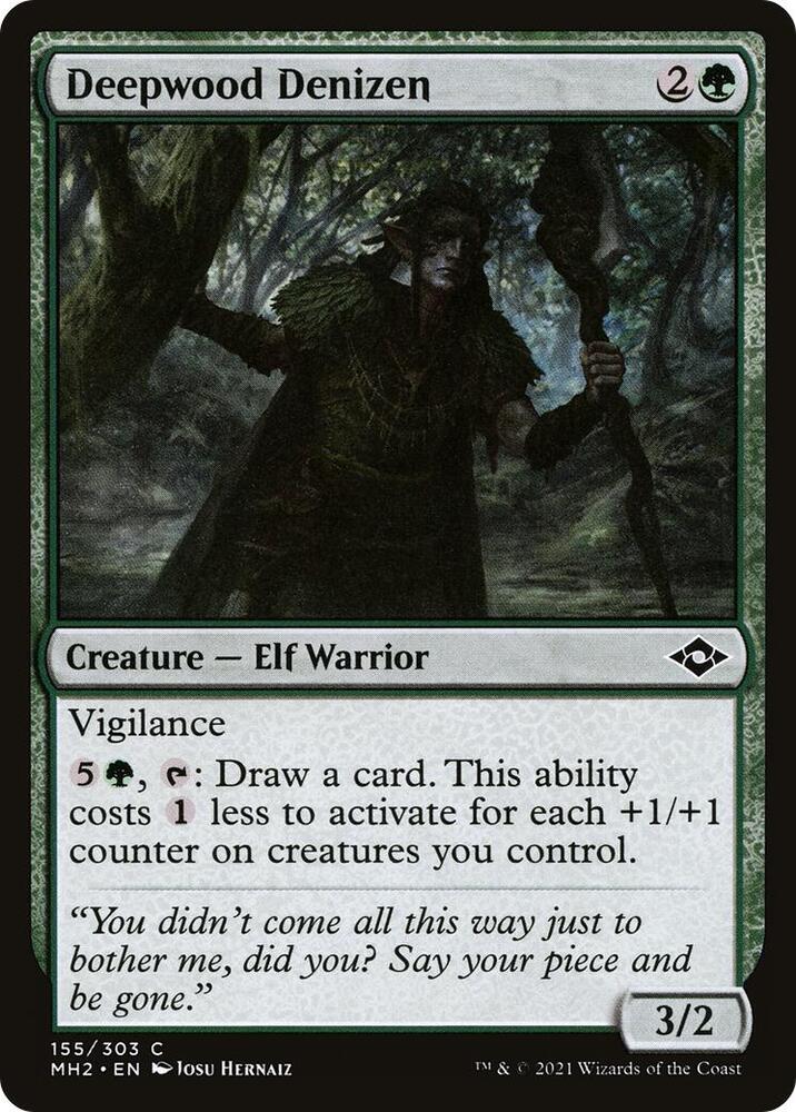 Deepwood Denizen 155 card from Modern Horizons 2