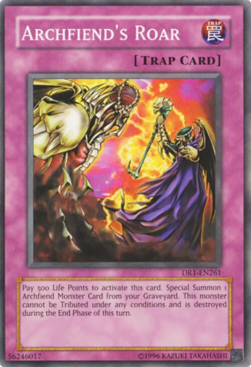 Archfiend's Roar DR1-EN261 card from Dark Revelation Volume 1
