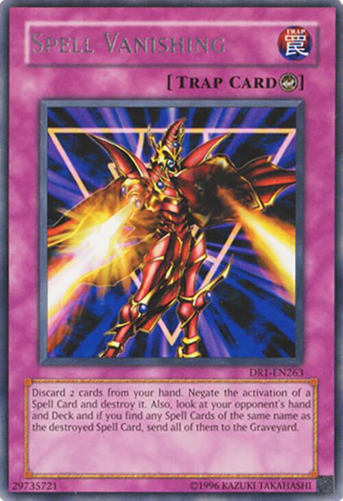 Spell Vanishing DR1-EN263 card from Dark Revelation Volume 1