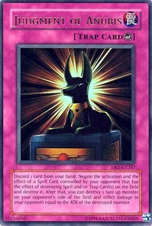 Judgment of Anubis DR1-EN267 card from Dark Revelation Volume 1