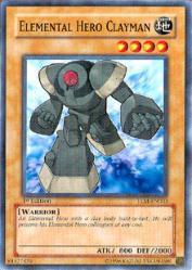 Elemental Hero Clayman TLM-EN003 card from The Lost Millennium