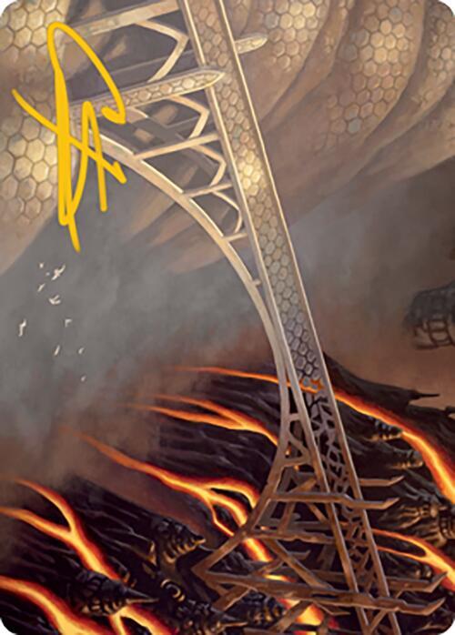 Rustvale Bridge Art Card (Gold-Stamped Signature) 77 card from Art Series: Modern Horizons 2