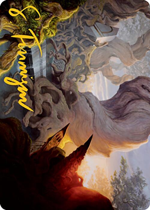 Yavimaya, Cradle of Growth Art Card (Gold-Stamped Signature) 66 card from Art Series: Modern Horizons 2
