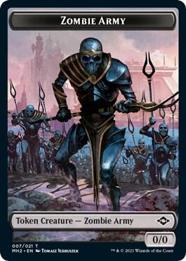 Zombie Army Token 7 card from Modern Horizons 2
