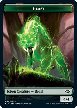 Beast Token 9 card from Modern Horizons 2