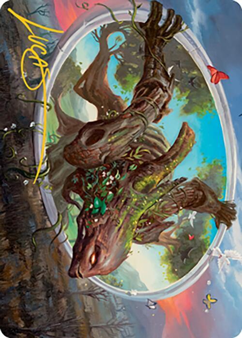 Gaea's Will Art Card (Gold-Stamped Signature) 38 card from Art Series: Modern Horizons 2