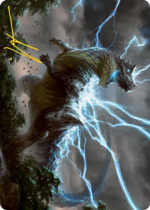 Thrasta, Tempest's Roar Art Card (41/81) (Gold-Stamped Signature) card from Art Series: Modern Horizons 2