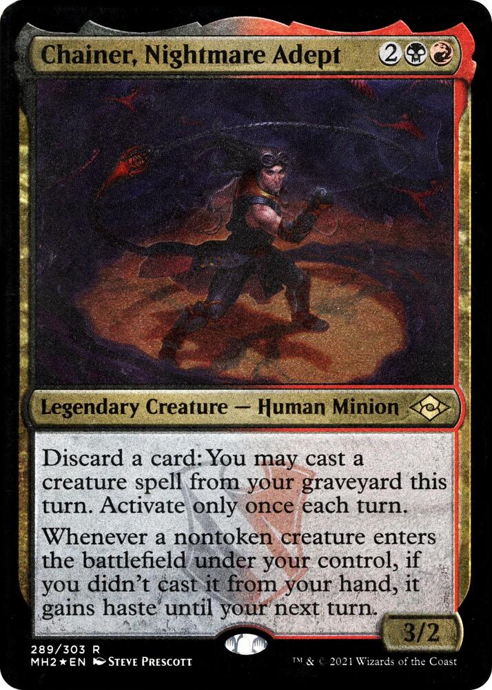 Chainer, Nightmare Adept (Foil Etched) 289 card from Modern Horizons 2