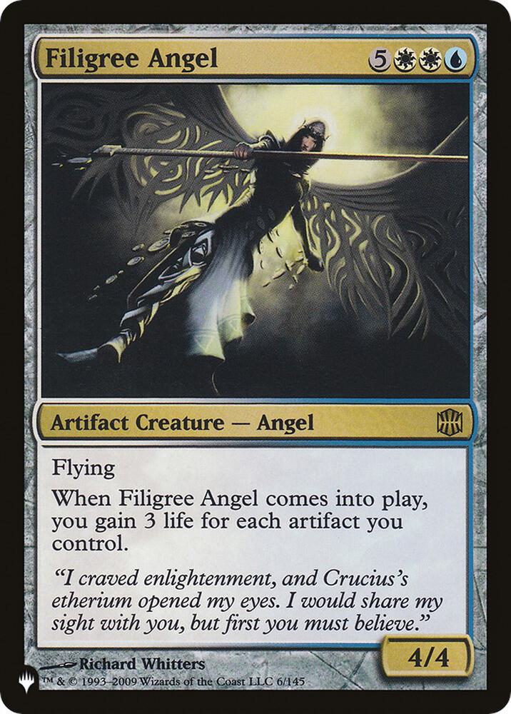 Filigree Angel 6/145 card from The List Reprints