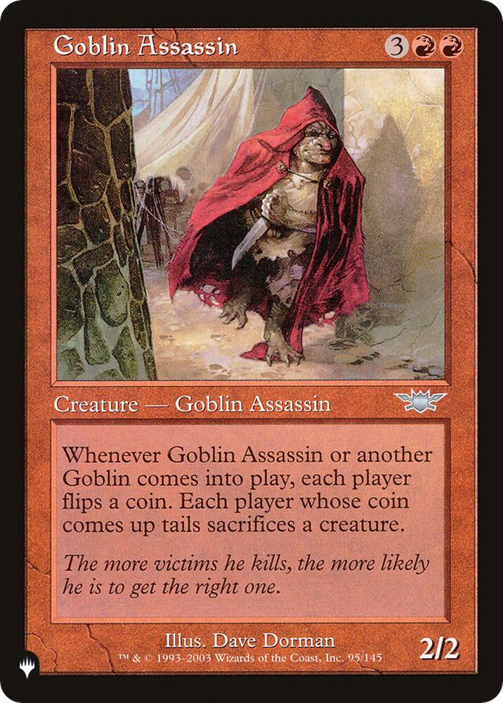 Goblin Assassin 95/145 card from The List Reprints