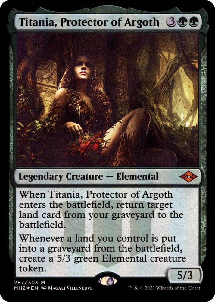 Titania, Protector of Argoth (Foil Etched) 287 card from Modern Horizons 2