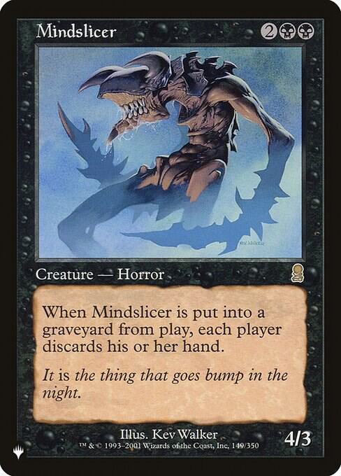 Mindslicer 149/350 card from The List Reprints