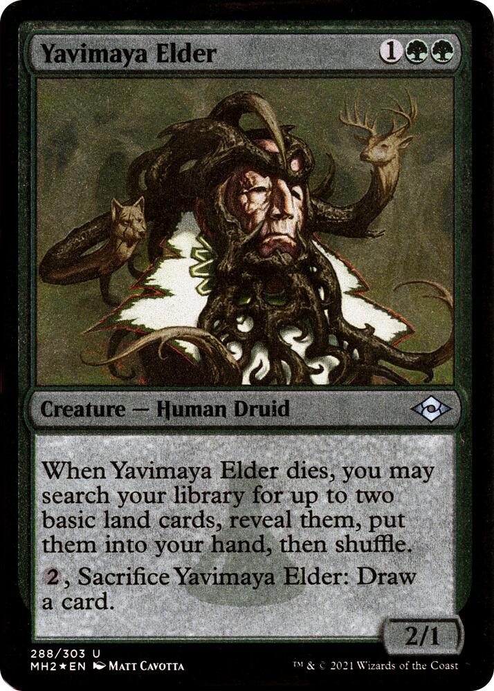 Yavimaya Elder (Foil Etched) 288 card from Modern Horizons 2