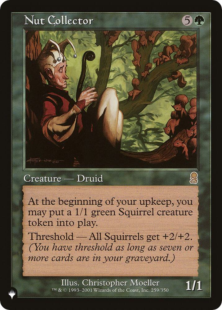 Nut Collector 259/350 card from The List Reprints