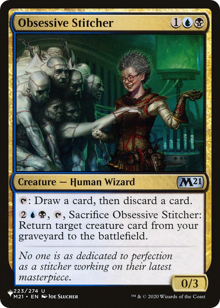 Obsessive Stitcher 223/274 card from The List Reprints