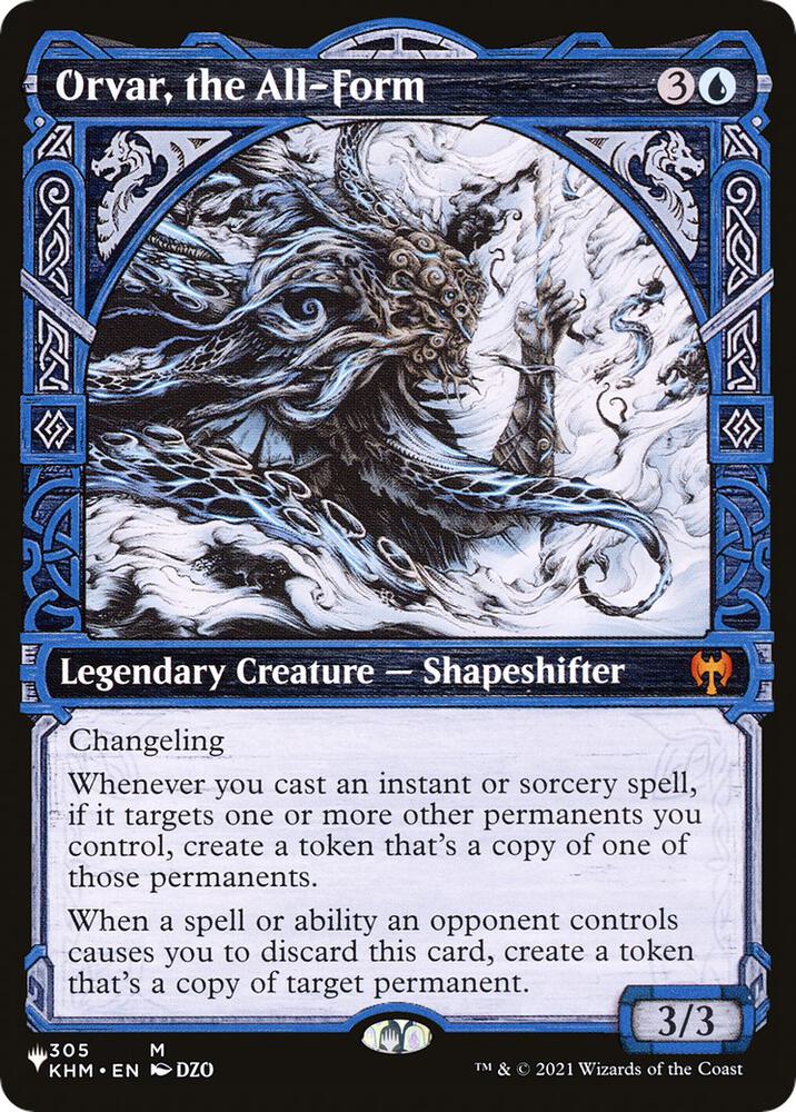 Orvar, the All-Form (Showcase) 305/285 card from The List Reprints