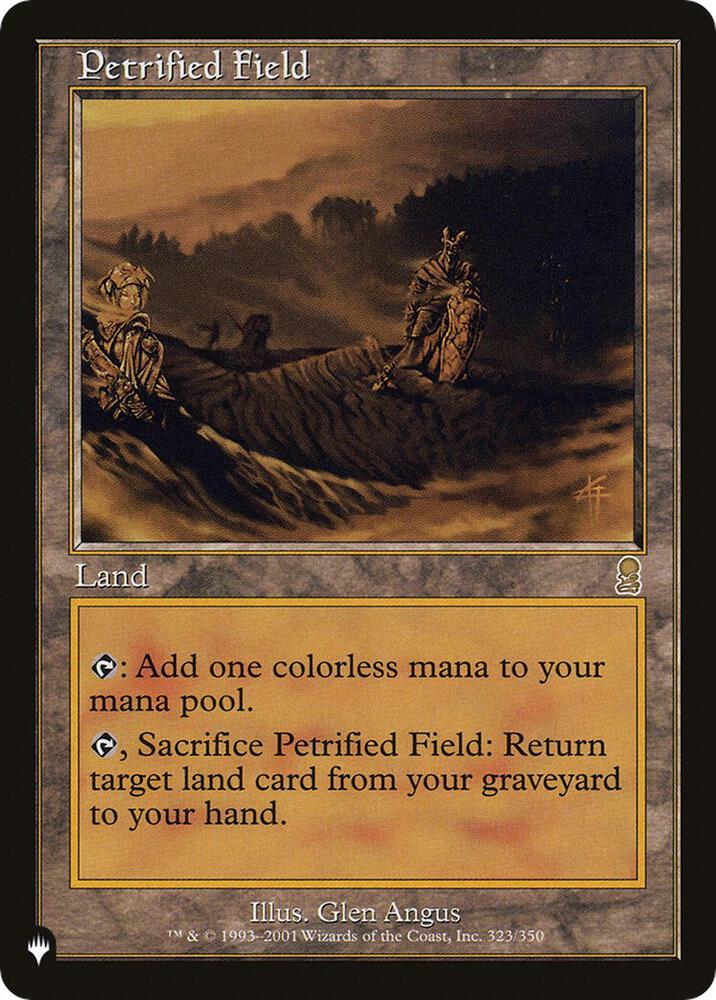Petrified Field 323/350 card from The List Reprints