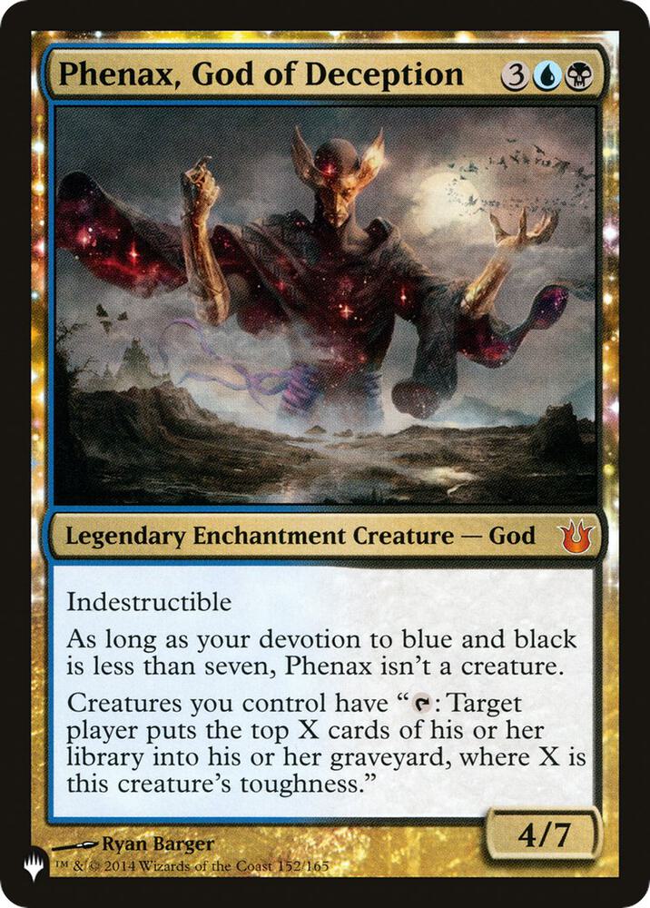Phenax, God of Deception 152/165 card from The List Reprints