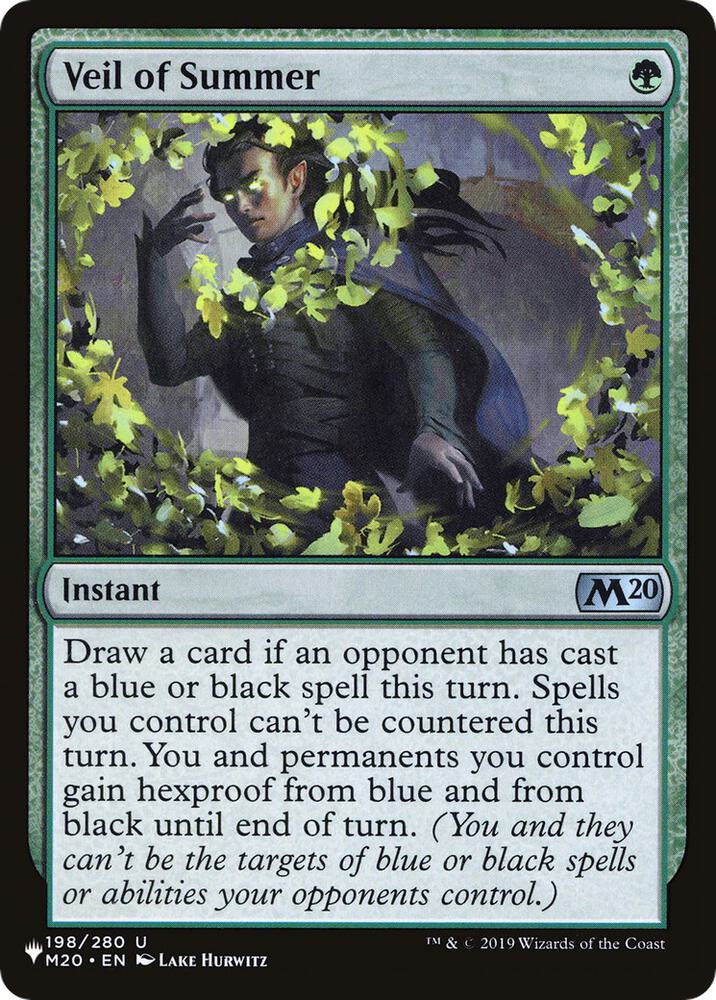 Veil of Summer 198/280 card from The List Reprints