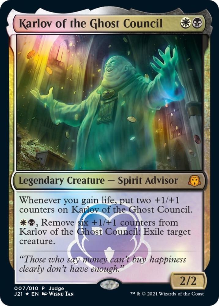 Karlov of the Ghost Council 7 card from Judge Promos